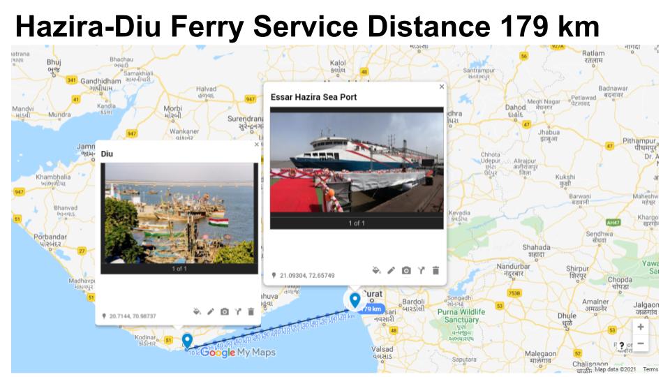 Hazira-Diu-Ferry-Services-Booking-Distance