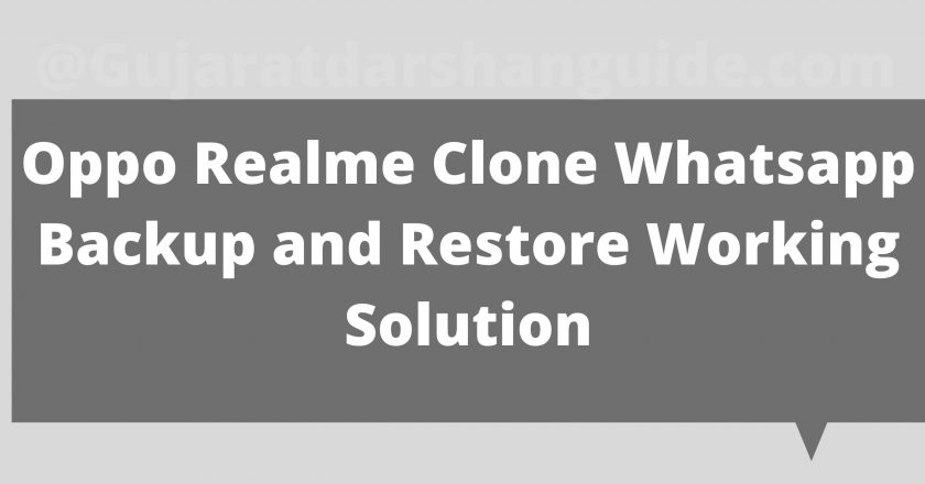 Oppo Realme Clone Whatsapp Backup and Restore Working Solution