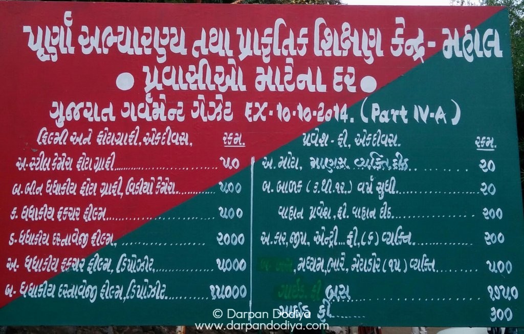 Purna Wildlife Sanctuary Ticket Price