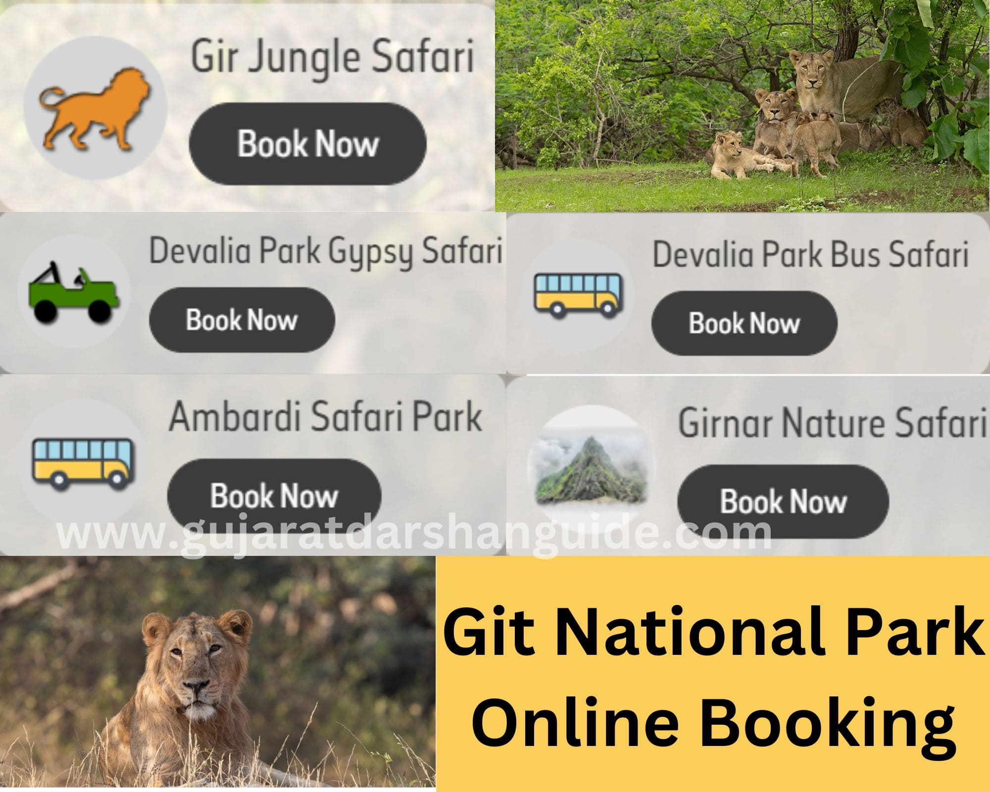 gir national park safari booking cost