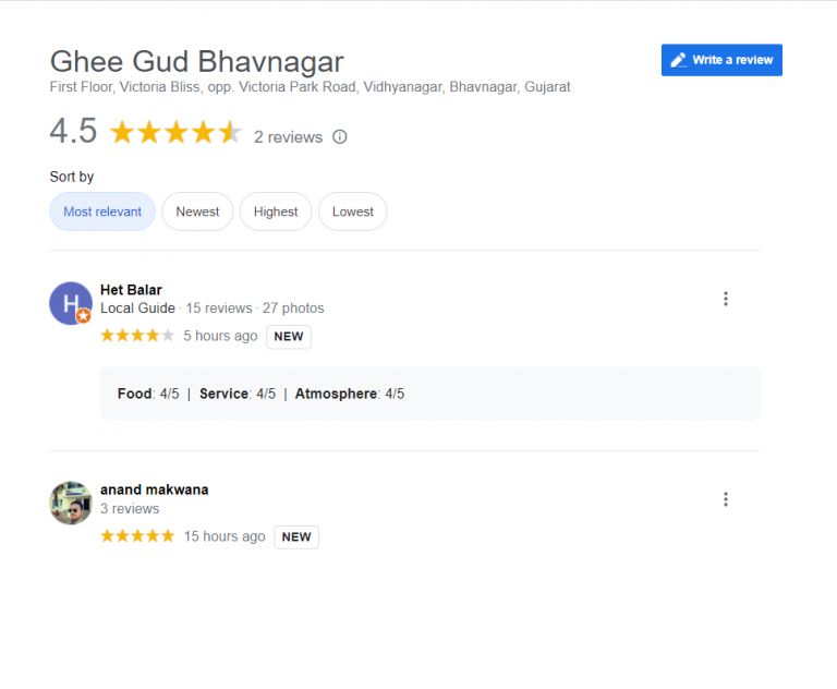 Ghee Gud Restaurant Menu Item Thali Price Review Bhavnagar Gujarat